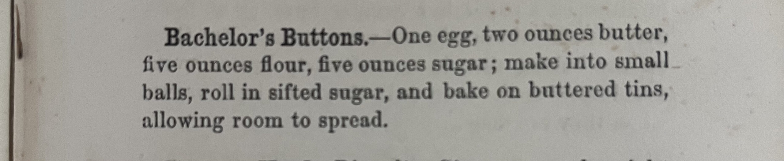 an 1800's recipe for cookies
