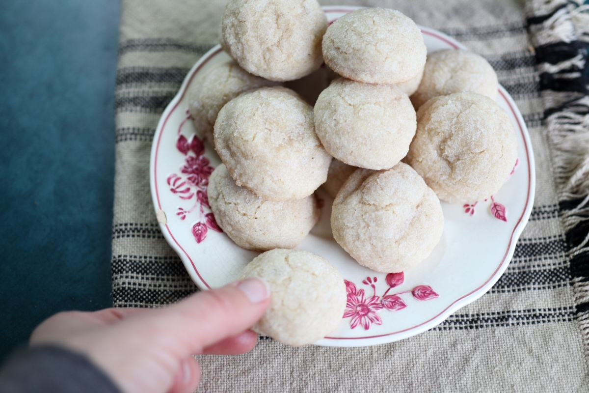 a plate of bachelor's button cookies