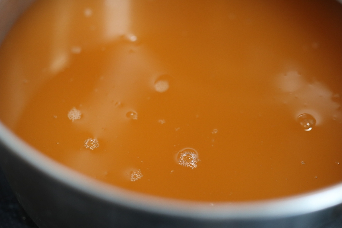 step one of making 1800s cough syrup