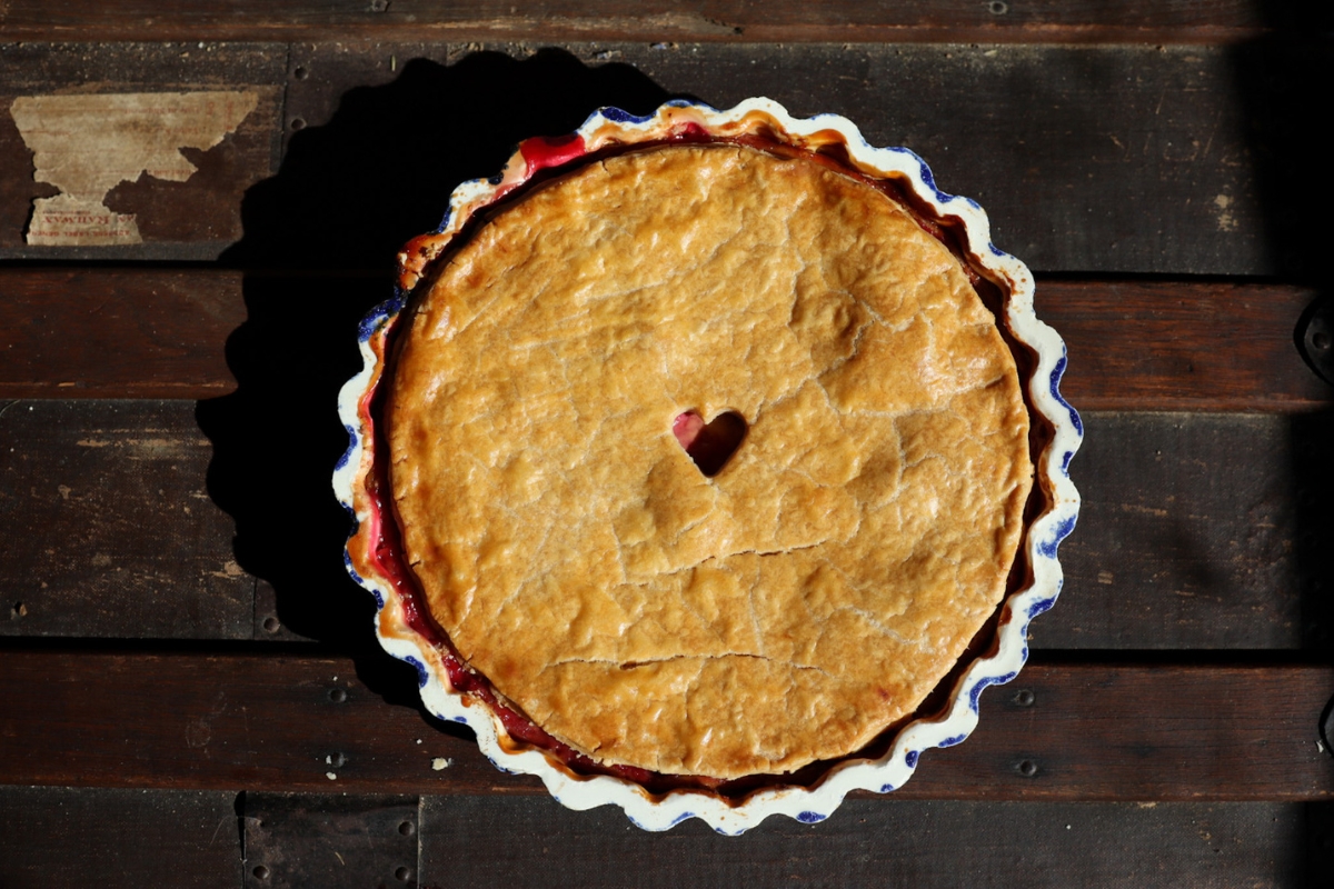 a raspberry cream tart