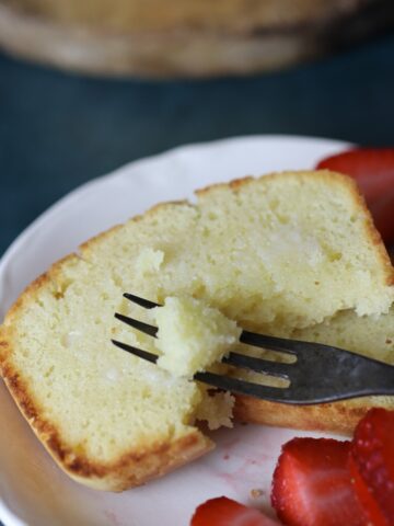 a slice of Sally Lunn cake