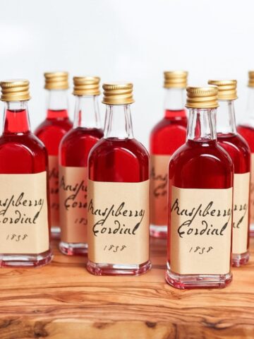 raspberry cordial from an 1800s recipe