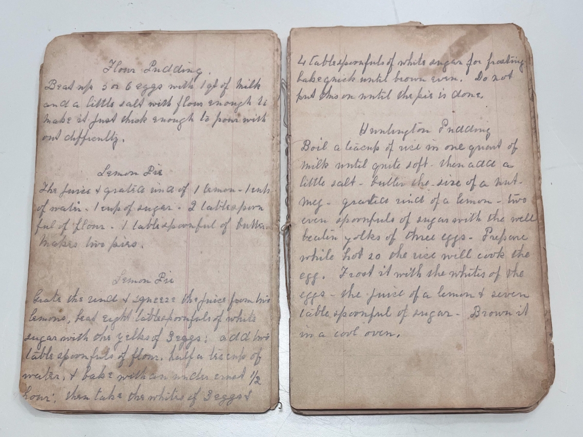 two pages from a manuscript cook book