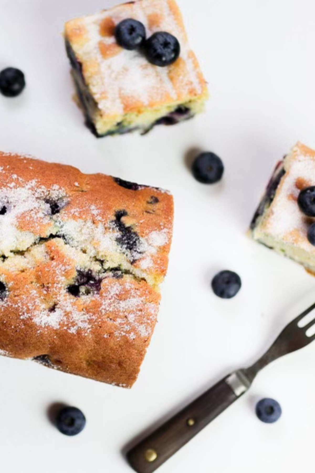 pieces of huckleberry cake