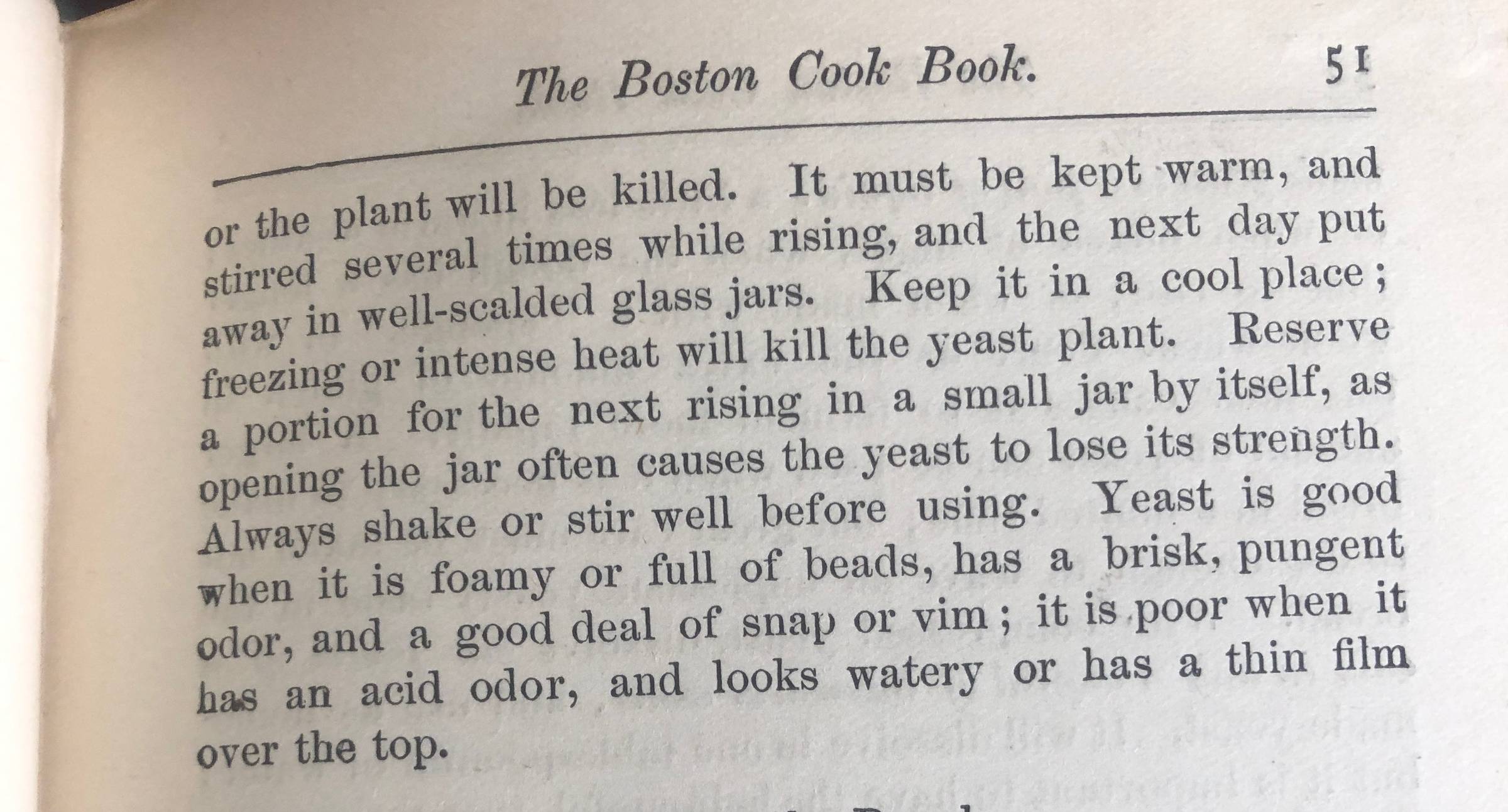 1800s method for starting yeast